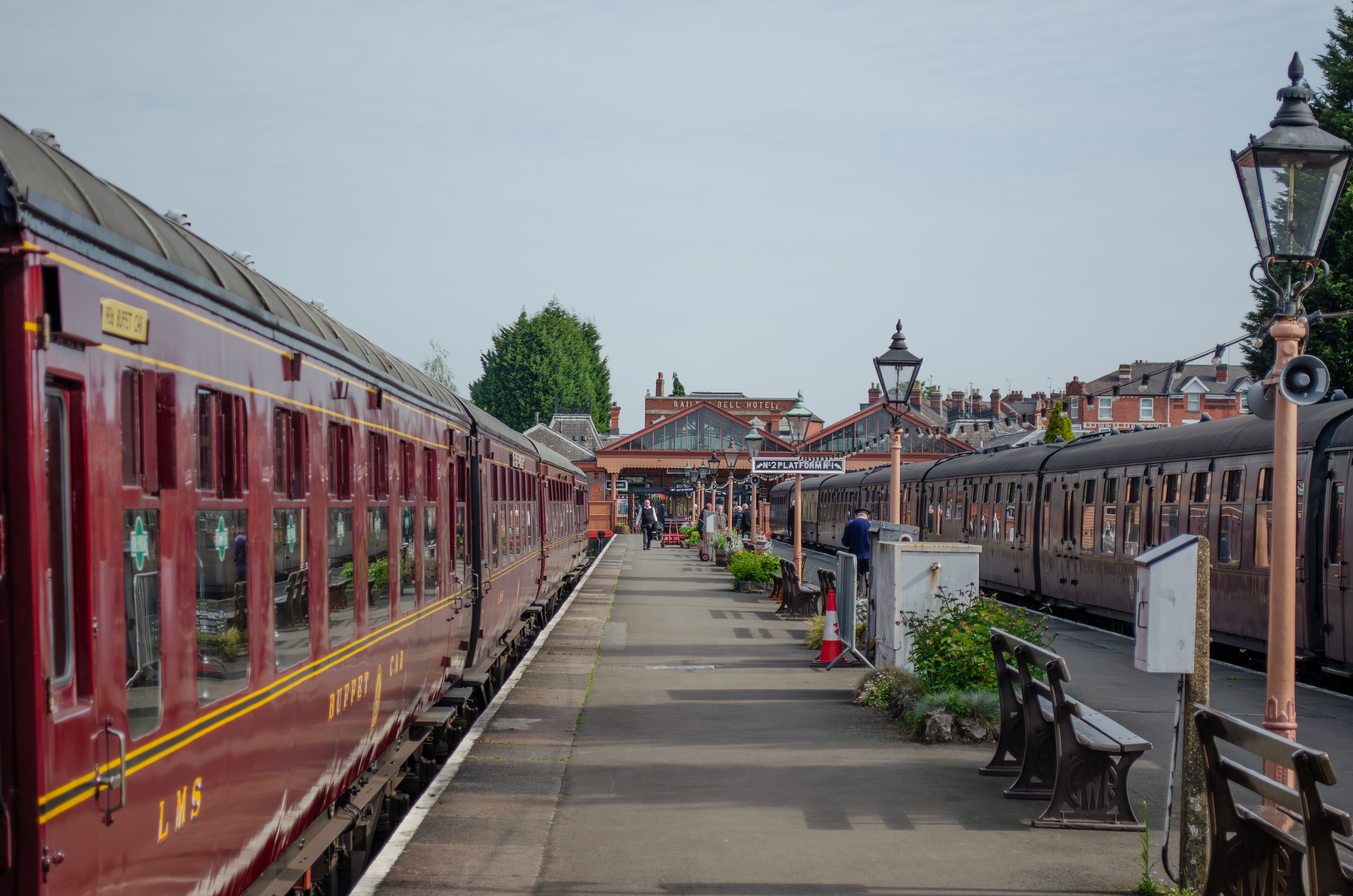 Kidderminster in the morning sun looking towards the concourse.