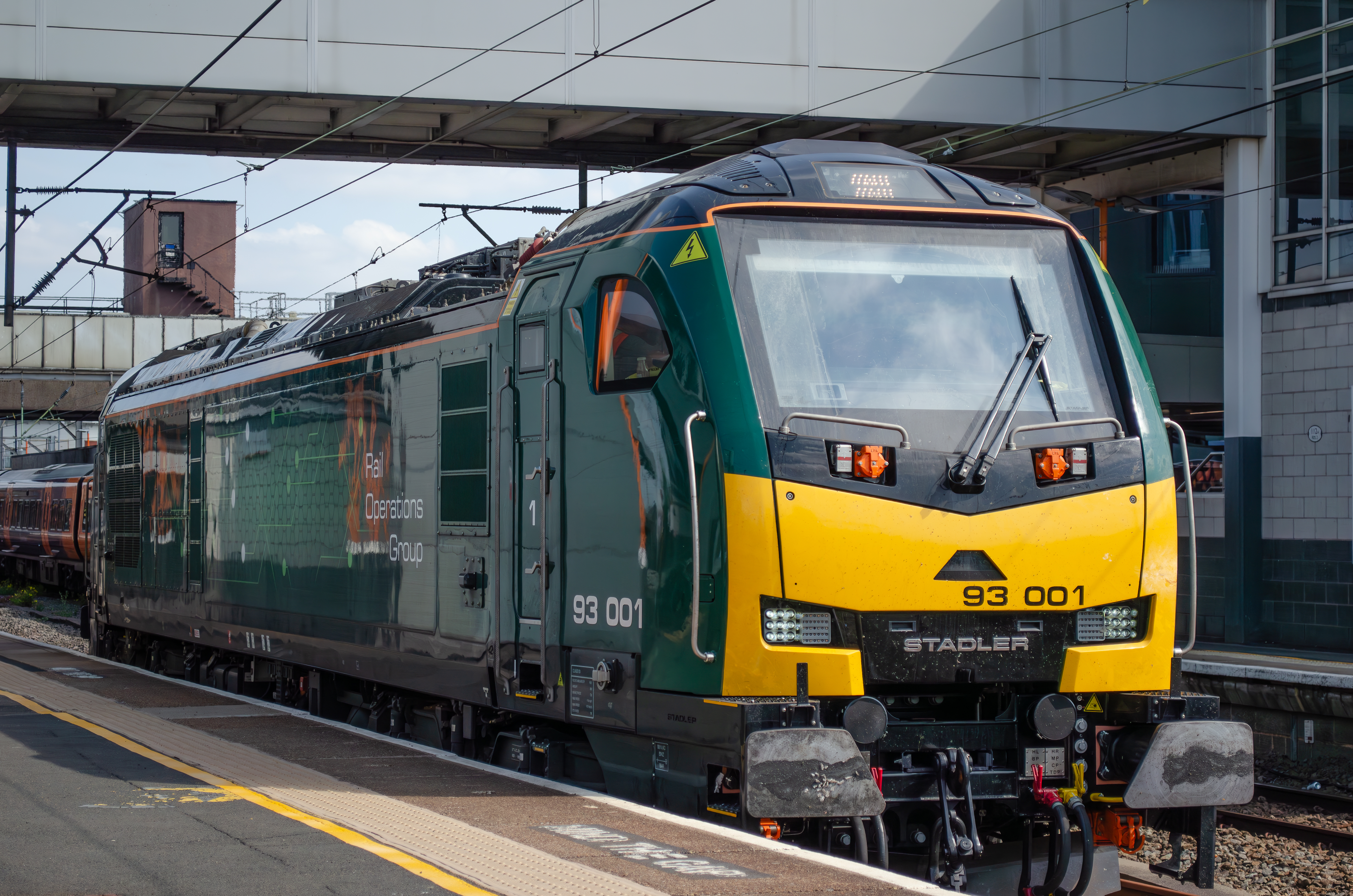 ROG Class 93 No. 93001 seen at Wolverhampton on test.